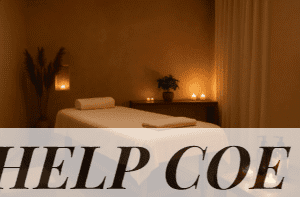 Recepción tranquila de un centro profesional de masaje erótico en Barcelona donde atienden a un cliente