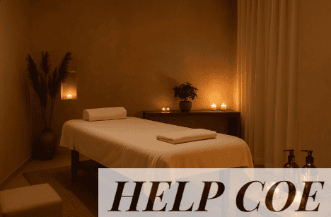Recepción tranquila de un centro profesional de masaje erótico en Barcelona donde atienden a un cliente
